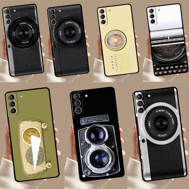 Ретро Чехол для Фотокамеры для Samsung Galaxy S24 Ultra S23 S22 S21 S20 FE Note 20 S8 S9 S10 Note 10 Plus