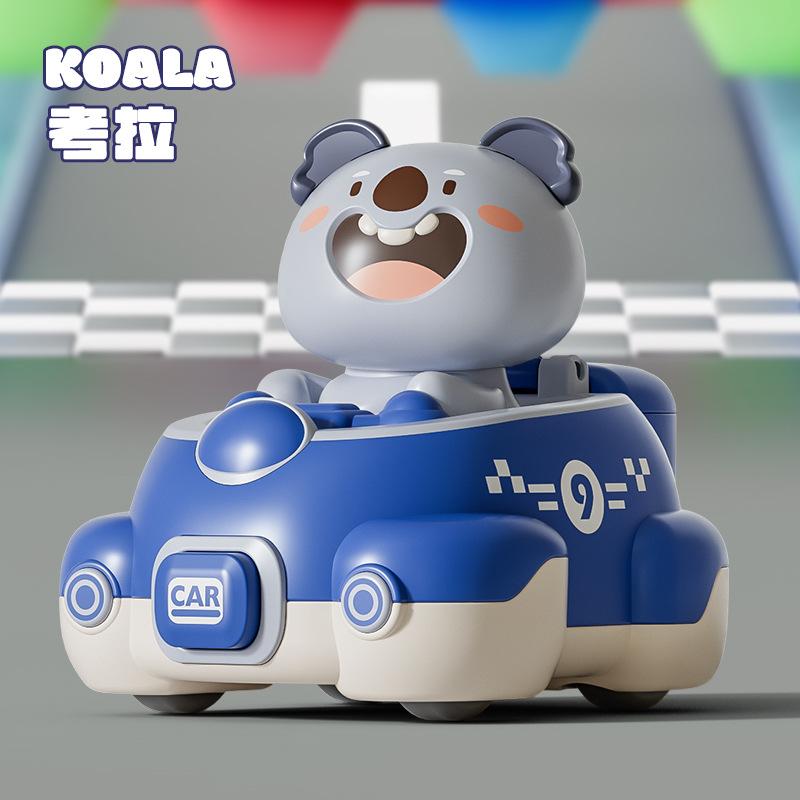 Детская машинка-столкновение Мультяшная Милая Домашнее Животное Инерционная Нажимная Выталкивающая Машинка Пазл Скользящая Игрушечная Машинка