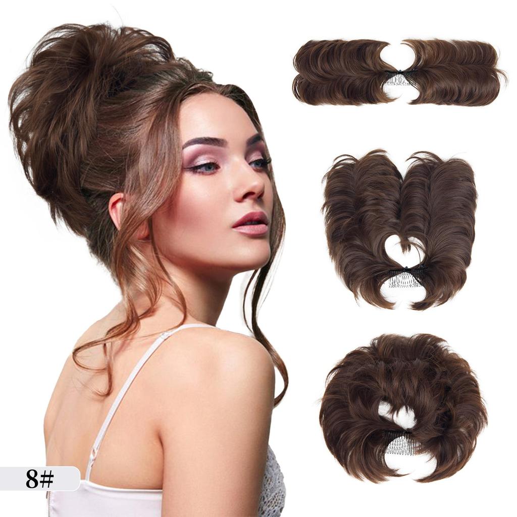Короткая натуральная прямая грязная булочка для волос, боковая расческа, зажим для волос, булочка, шиньон для женщин, стили «сделай сам», легкие кусочки волос, 13 цветов