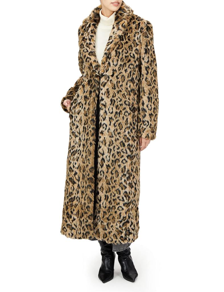 Double Standard Clothing Leopard Fur Size Sov. Coat, Women's, 36, 0307-510-223