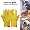 1 Pair Labor Gloves Adjustable Wrist Five Fingers Heat-resistant Thick Wear-resistant Safety Work Builder Gloves Mechanic Welding Gloves