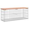 VidaXL Design Gabion Garden Bench 103x31.5x42 Cm Solid Douglas Wood, Garden Seat, Park Bench, Picnic Bench 834351