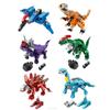 522Pcs 6 In 1 Dinosaur Transformation Robot Building Blocks God of War Mecha Tyrannosaurus Pterodactyl Figure Model Bricks Toys