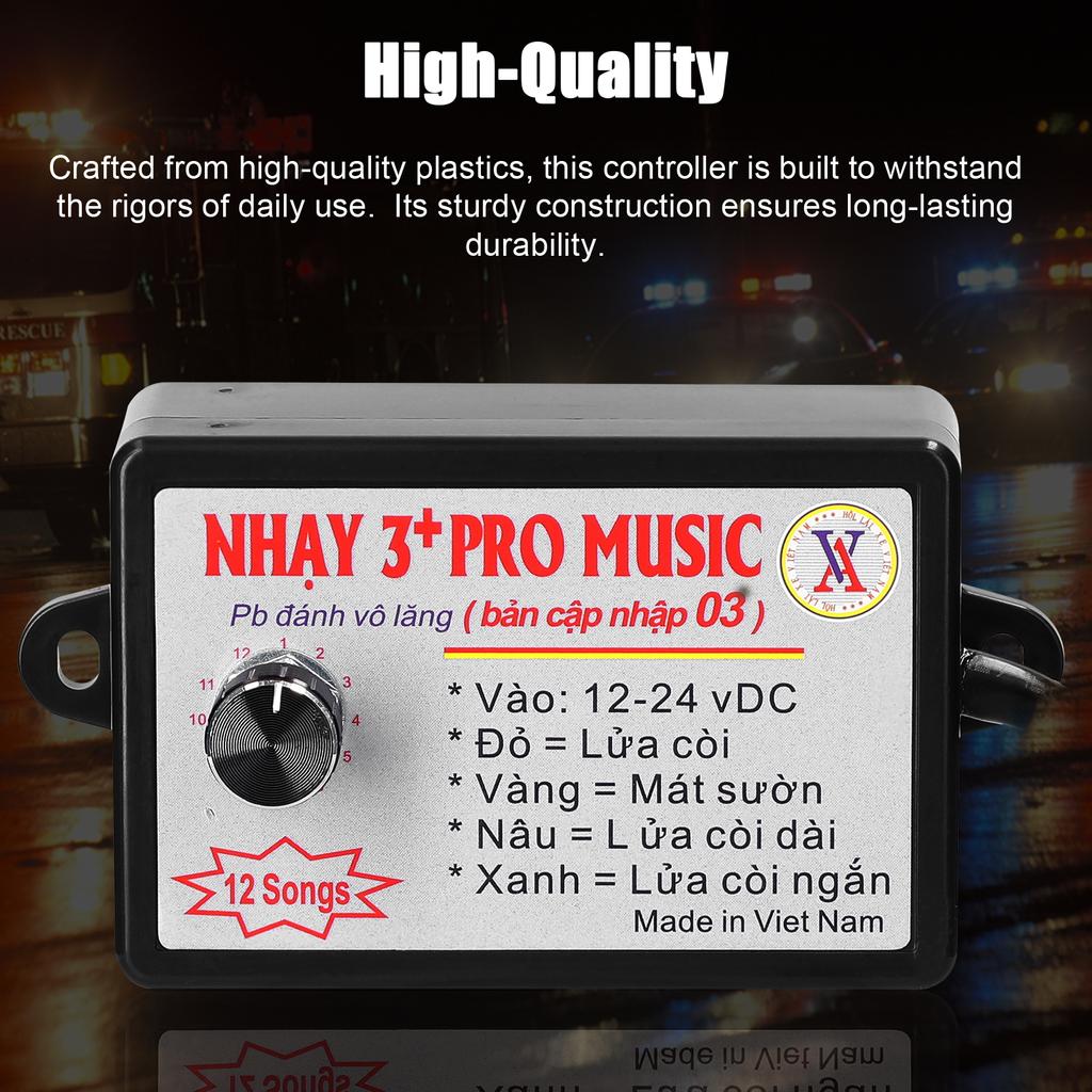 Контроллер автомобильного звукового сигнала, электрический звуковой динамик, блок управления звуком с 12 звуковыми эффектами, переключение 12-24 В для автомобиля, грузовика, морской лодки