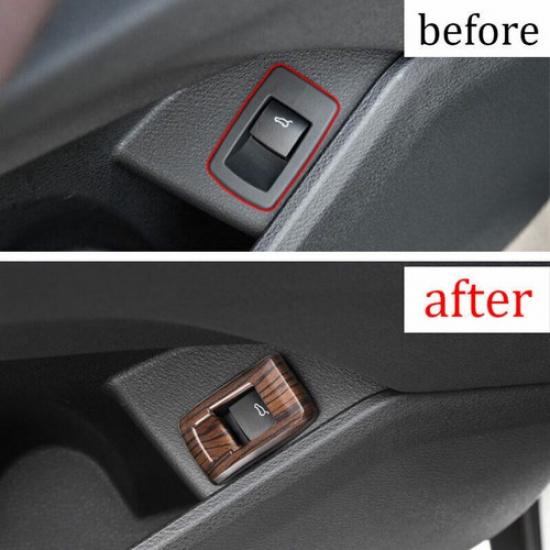2016-21 Fit For BMW X1 F48 Pine Wood Grain Switch Cover Inner Tailgate Rear Door