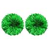 PATIKIL Cheerleading Pom Poms PET Cheer Poms with Finger Holes for Sports Game Team Spirit Fan Dance Stage Event Green 2 Pieces