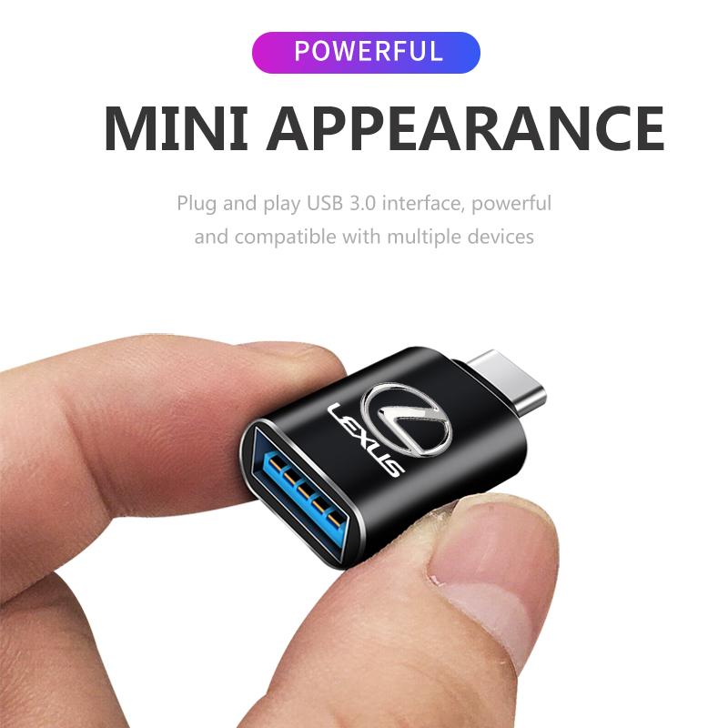 Автомобильный адаптер-преобразователь Type-C на USB 3.0, детали интерьера для Lexus FSPORT LBX NX RX 350h 450h ES UX 300e GS GX IS LS LX CT