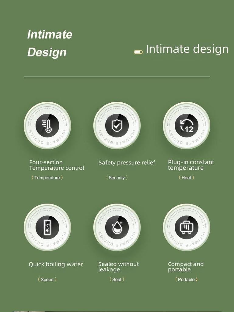 Портативный электрический чайник: 110 В, стандарты США/Великобритании/ЕС