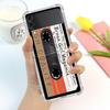 Роскошный чехол для Samsung Galaxy Z Flip 3 4 5G Funda Z Flip3 прозрачный ПК жесткий противоударный чехол для телефона магнитная кассета для радио