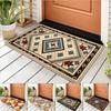 Vintage Luxury Welcome Doormat Washable Indoor Outdoor Carpet Rug Home Decoration Mat for Front Door Bedroom Hallway