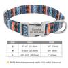 Personalized Indian Dog Cat Collar Custom Nylon Puppy Collars Chihuahua Pug Pet Collars Adjustable for Small Medium Large Dogs