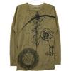 Jean Paul GAULTIER HOMME Khaki 80's Olive Tattoo Print Cut and Sew Jean Paul Gaultier Homme tops 9 khakiUsed