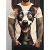 Men's T-Shirts Summer Funny Dog Pattern 3D Print Tops Tees Summer Women Streetwear  T Shirt