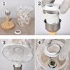 Circular Solid Wooden Base Holder with Cord on off switch for Table Lamp,Plug in E27 Lamp Bedside Lamp Holder for Home Lighting