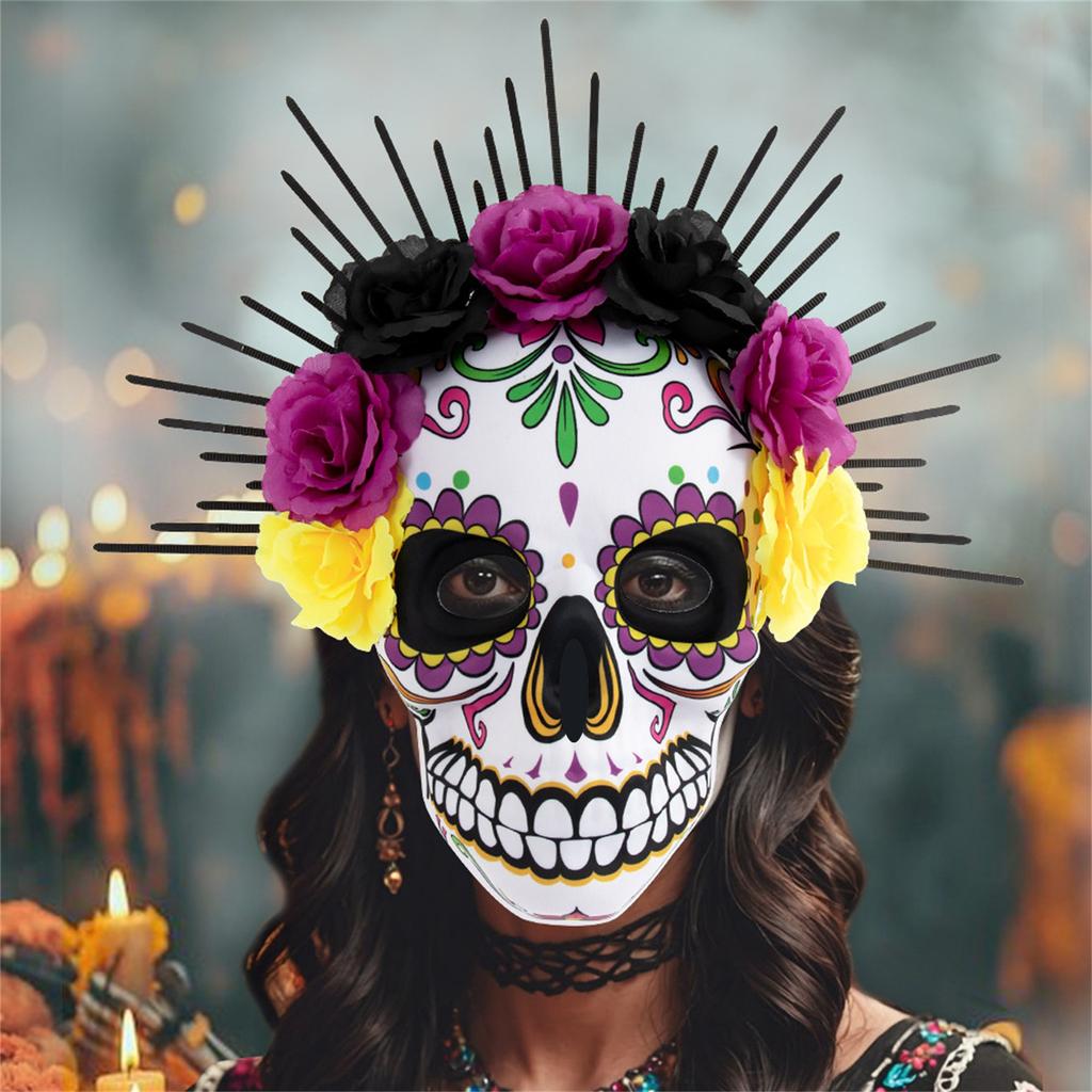 Мексиканский День Мёртвых Цветок Галстук Маска ЕВА Череп/ Маска Вечеринка Маскарад Наряд Фестивальные Реквизиты