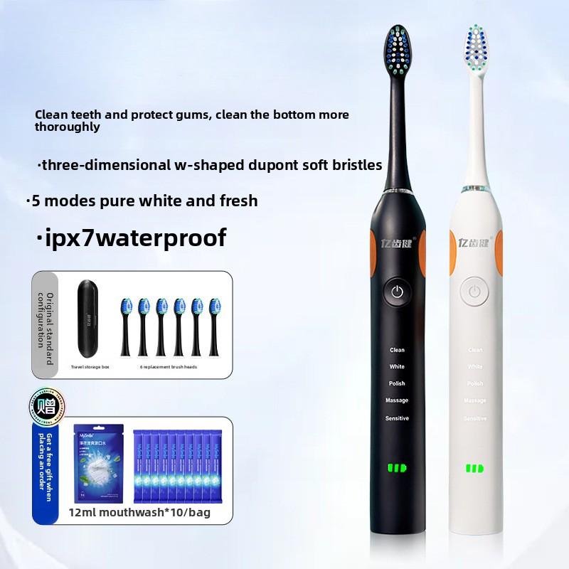 Household Electric Toothbrush Adult Maglev Sonic DuPont Soft Hair Rechargeable Waterproof Electric Toothbrush Set