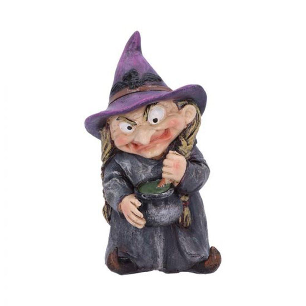 Funny Gnome Statues Resin Garden Dwarf Figurine Halloween Witch Sculpture  Christmas