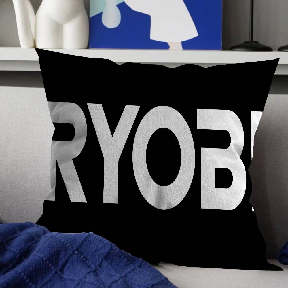 Ryobi Equipment Электроинструменты Логотип Бренда Коврики для Пола Чехол для Подушки Наволочка Обивочная Ткань Диван Декоративная Подушка Декор для Дома Наволочка