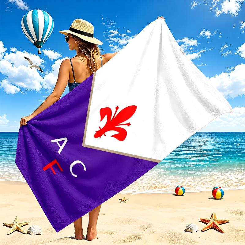 ACF Fiorentina Beach Towel Quick Dry Soft MicrofiberSand Resistant Oversized Cabana Bath Sheet for Swimming Pool Travel Gift