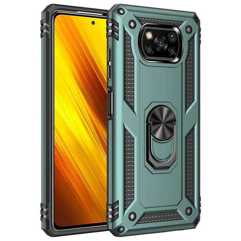 Для Xiaomi Poco X3 Pro Чехол Armor Shockproof Coque для PocoX3 Poko Little X3 X 3 Pro NFC X3Pro Магнитное кольцо Подставка Держатель Чехол
