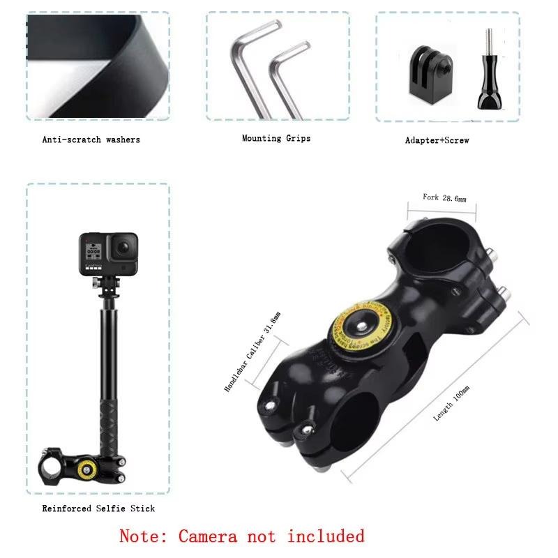 Для Insta360 X3 X4 кронштейн для мотоцикла и велосипеда с невидимой селфи-палкой для GoPro Hero12 11 10 Аксессуары для экшн-камер DJI