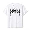 Gothic Metal Style Graphic T Shirt Unisex Unisex Dark Tribal Letter Print Short Sleeve Casual Streetwear Black Tops Cotton Unisex