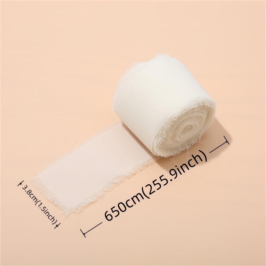 4 Rolls Of Pudi Elegant Chiffon Ribbon, Suitable For Gift Wrapping, Wedding Decoration, And Bouquet Decoration - Made Of Chiffon Material, Lightweig