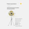 Outdoor Tripod Fan Portable Camping Fan With LED Light 3 Speed Adjustable Air Circulator Fan Rechargeable Outdoor Foldable Fan