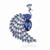 Crystal Peacock Feathers Brooch Pin Pendant Brooches for Women