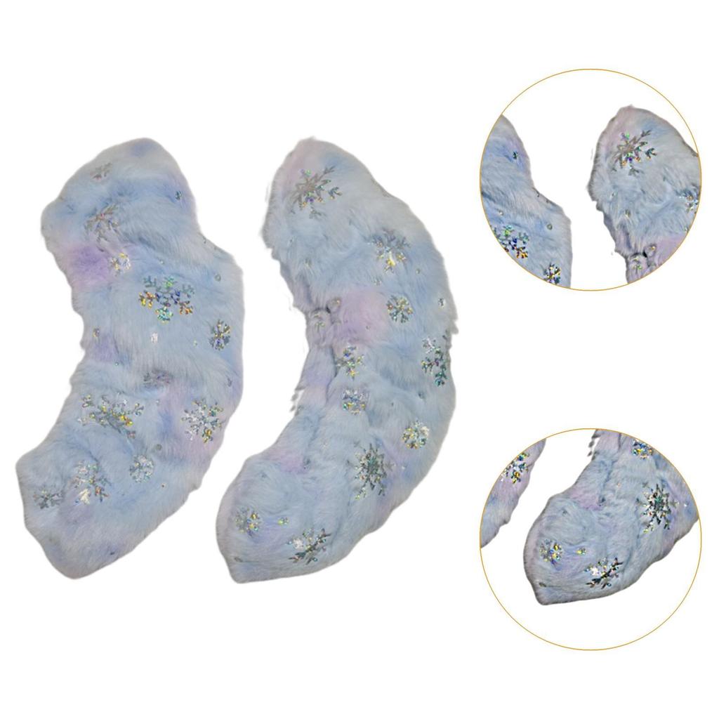Artistic Figure Skate Blade Guards Flannel Plush Cover Protection for Ice Skates Hockey Adults Kids
