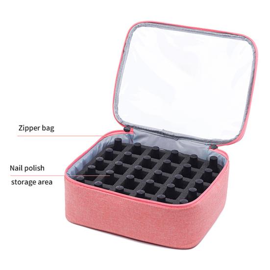 Сумка для хранения лака для ногтей, большая вместимость, застежка-молния, чехол для переноски эфирных масел