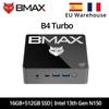 BMAX B4 Turbo Mini PC Windows 11 PC Intel N150 16GB 512GB/1TB SSD 2*HDMI 1*Type-C Supports 4K@60Hz 1000MHz Intel Graphics