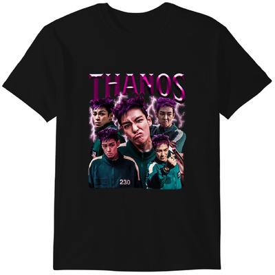 Футболка Thanos sq game, Смешная футболка для косплея Кальмара, Игрок 230, Футболка по корейской драме, Классическая футболка