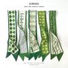 Green Is White And Tender, Long And Small Silk Scarves, Women'S Thin And Narrow Streamers, Tied Hair, Tied Bags, Decorative Souvenir Ribbons