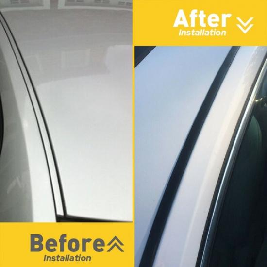 Пара черных молдингов для отделки крыши LH&RH для 4-дверного седана Honda Civic 2012-2015