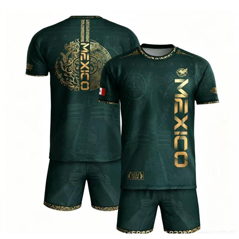 2026 Aztec Mexico Inspired Breathable 3D Digital Print Short Sleeve Soccer Jersey Casual Sport Tee Men