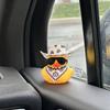 1 Cute Yellow Duck Car Ornament with Black and White Cowboy Hat and Sunglasses, Car Decoration, Holiday Gift