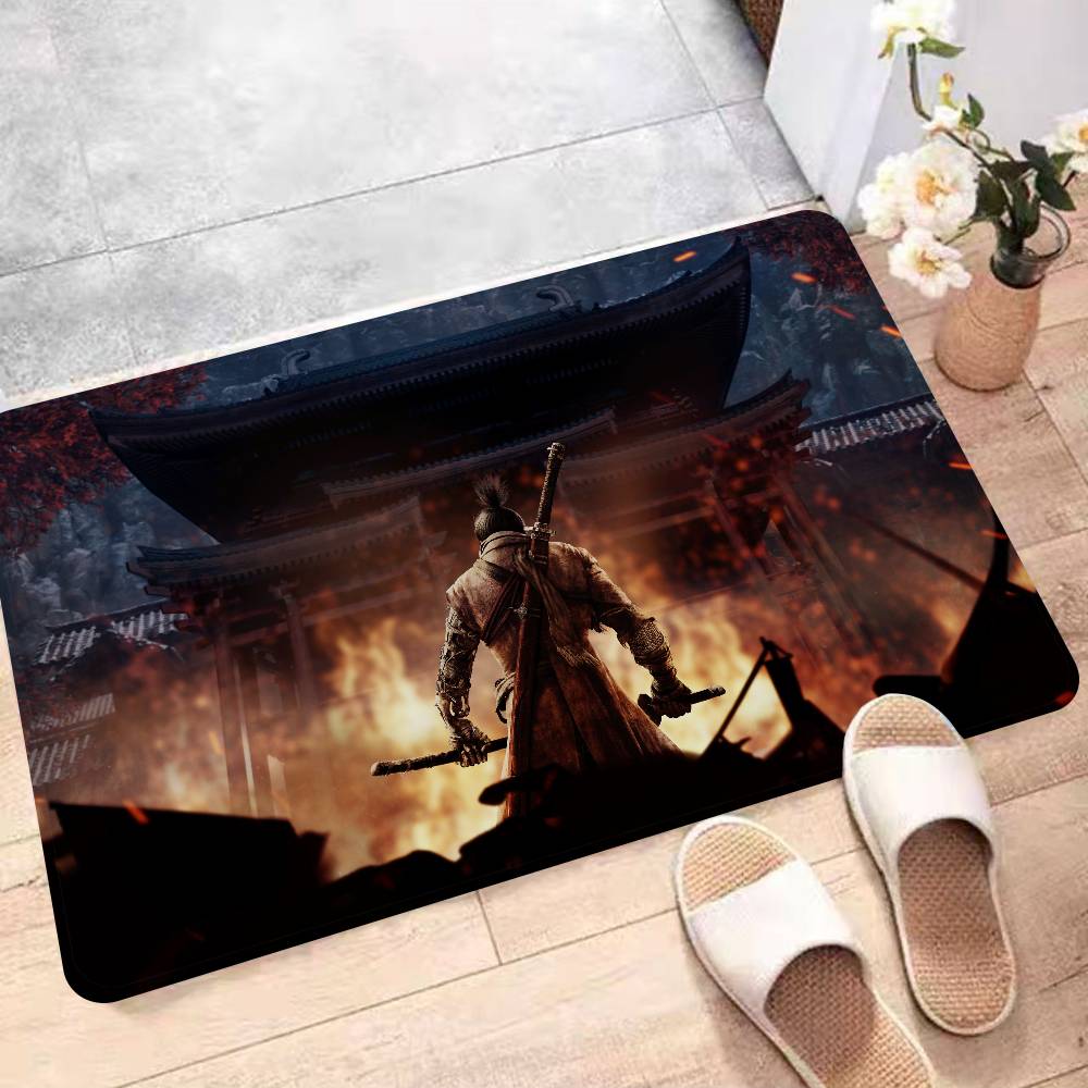Sekiro Игра Тени Умирают Дважды Коврик для ванной Детская комната Спальня Декорация Балкон Противоскользящий Придверный коврик Гостиная Альфомбра