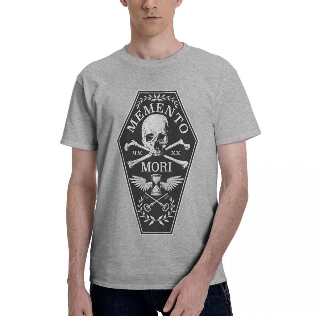 Memento Mori 100% Хлопок Повседневная Дышащая Удобная Футболка Забавные Мужские Футболки Футболка Мужчины