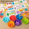 Wooden Montessori Clip Beads Toy Children Clip Ball Puzzle Toys Fine Motor Training Color Sorting Matching Math Educational Toy