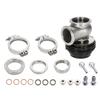 38mm Black External Exhaust Wastegate For MVS V-BAND Clamp Flanges (14PSI)