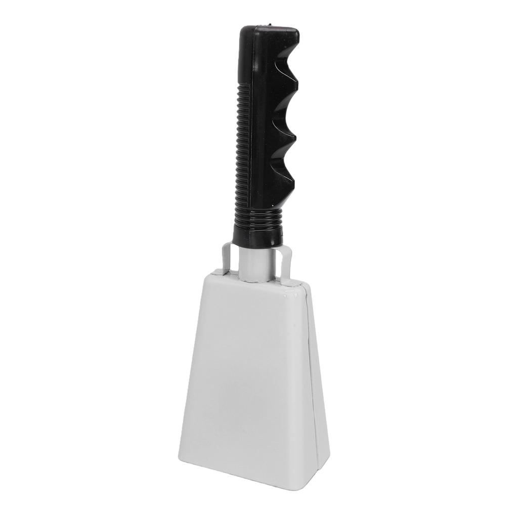 Cowbell With Handle Metal Handheld Cowbell For Sporting Game Farm Versatile Event Cheering White