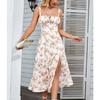Summer Sweet Solid Sleeveless Long Dress Women Fashion Bandage Camisole Dresses Padded Boned Robe Elegant Party Vestidos