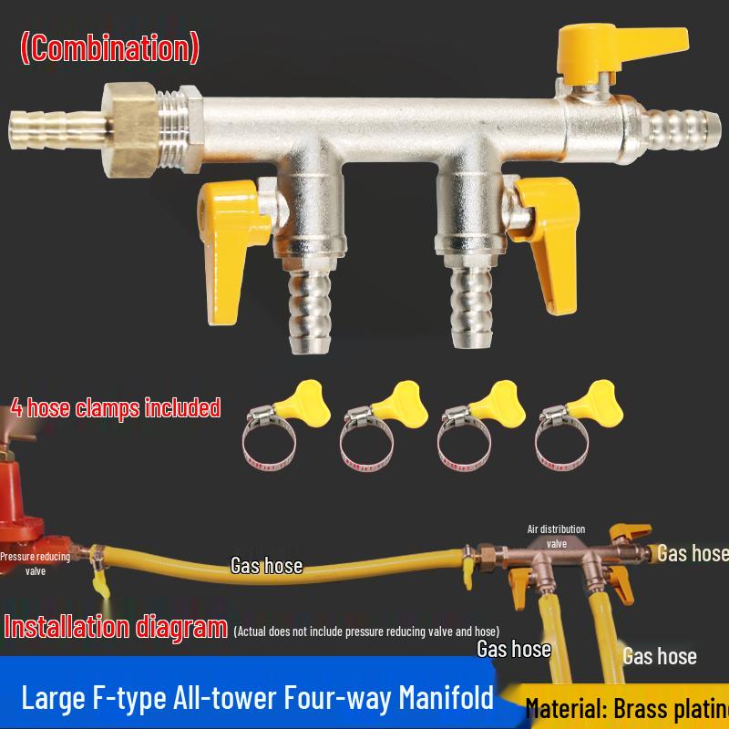 Liquefied Gas Distribution Three/Four-Way Ball Valve Connector