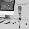 5V USB конденсаторный микрофон для онлайн-голосовой связи из цинкового сплава для ноутбука, компьютера Celsius, черный