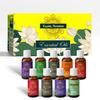 Essential Oils of Lavender, Rose, Tea Tree, Jasmine, Ylang-ylang, Orange, Lemongrass, Peppermint, Rosemary, (set of 9)