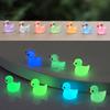 100Pcs Candy Color Glow In The Dark Duck Sculptures Vivid Appearance Mini Luminous Resin Duck Sculptures Home Decor