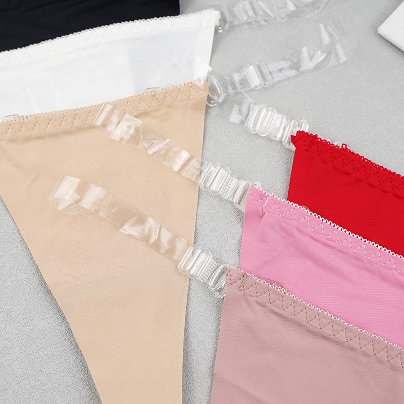 Женские бесшовные трусики Ice Silk с прозрачным поясом и Т-образной спинкой, регулируемые женские стринги