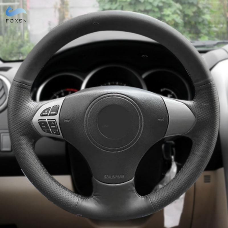 Soft Perforated Leather Cover For Suzuki Grand Vitara II 2007 2008 2009 2010 2011 2012 2013 Car Steering Wheel Cover Trim