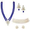 Подарочный набор украшений Kundan с искусственным жемчугом и кристаллами для женщин и девочек